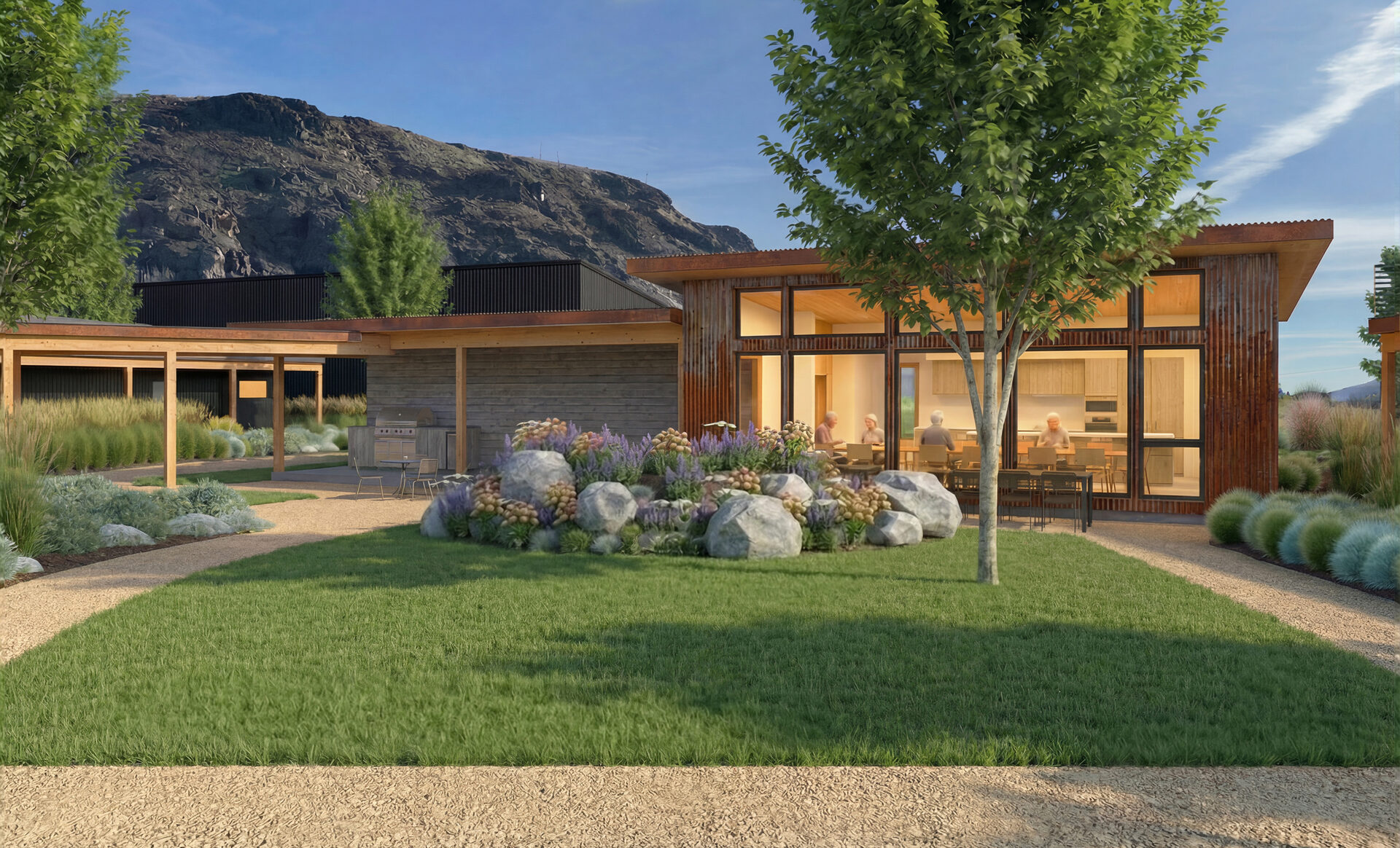 Stonefly — courtyard and community space